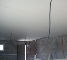 Placo du plafond du RDC terminé