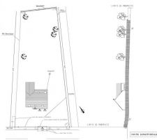 Vue plan masse terrain et cloture
