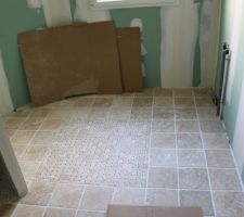 Salle de bain du RDC ? travertin au sol