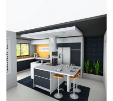 Photo 3D de la cuisine
