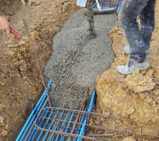 Les premiers litres de béton