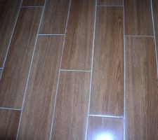 Notre imitation parquet dans la chambre