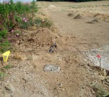 Raccordement de l'eau au terrain.