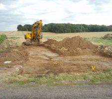 Et voil&agrave; la grosse pelle en plein travail.