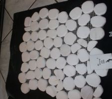 Les galets de la douche