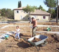 Le père et le fils en pleine action
