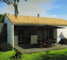 Voilà a quoi va ressembler notre future maison... vue du jardin