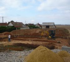 Vue de mon piton rocheux, point de référence de l'avancée des travaux.
