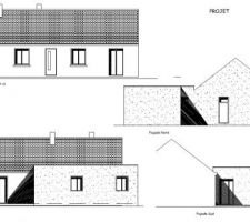 Façades projet avec extension