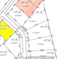 Plan de la r&eacute;sidence et de notre terrain (LOT 33)