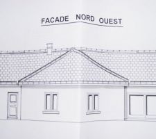 La façade Nord-Ouest donnant sur le jardin