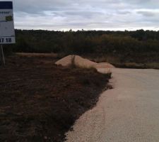 Route début lotissement