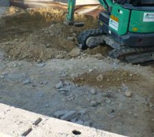 Terrassement pour la cave sous le vide sanitaire
