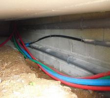 Installation du tuyau pour remplissage manuel de la cuve en cas de sécheresse ...
