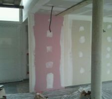 Changement de placo pour le futur poele