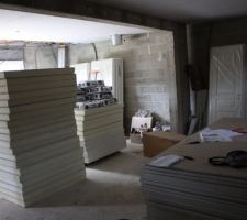 Arrivée des plaques d'isolants
