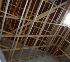 Pose des rails des plafonds