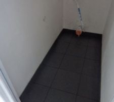 Carrelage des WC à l'étage