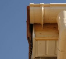 La goutti&egrave;re d&eacute;passe et provoque un &eacute;carte sur l'alignement des tuiles. Sera remont&eacute; au conducteur voir plus.