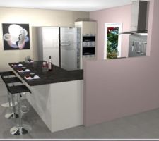 2ème vue 3D de la cuisine