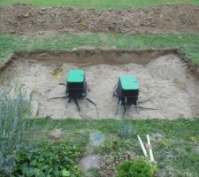 Terrassement effectué et regards Sofath posés