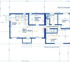 Plan de la maison et de l'extension