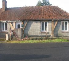 Façade cote nord après 2 semaine de boulot a 3 personne
