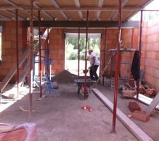 Pose du plancher c'est parti