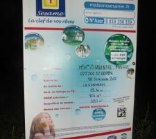 Affichage du panneau de chantier le 11/10/2012