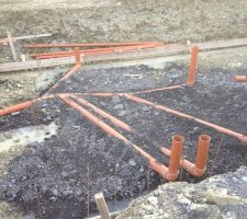 Preparation de la dalle de cave