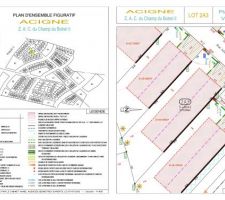 Plan en gros plan avec orientation