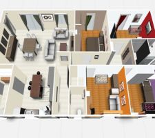 Peinture finale changement de couleur -lin claire g&eacute;n&eacute;ral pour pi&eacute;ce de jour