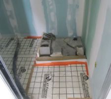 Préparation chape liquide anhydrite