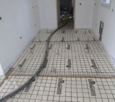 Préparation chape liquide anhydrite