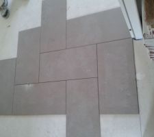 Calepinage du carrelage de la chambre parentale