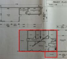 Plan de la maison actuelle à démolir