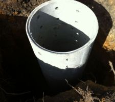 Pose des buses du puissard