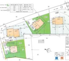 Plan de masse. Notre terrain est celui entouré en jaune, au fond