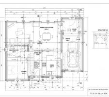 Plans mis à jour avec ameublement, cuisine et modification ouverture de portes.