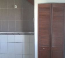 Vue faience salle de bain placard