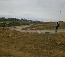 Vue sur Montastruc depuis le terrain (tant qu'il n'y a pas d'autres constructions devant...)