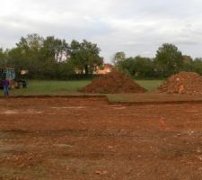 Marquage de l'axe des fondations