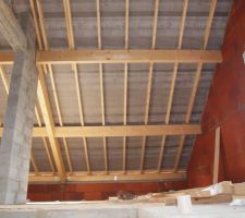 Toiture vue intérieur du 2eme demi-niveau