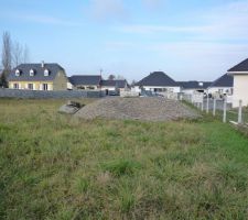 Vue depuis la borne sud du terrain.