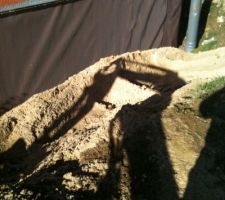 Remblais avec du sable