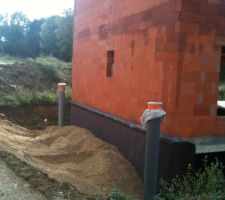 Remblais avec du sable