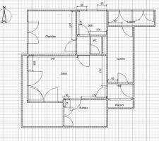 plan avec portes et fentres