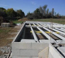 Vue Face Sud - Pose poutrelles