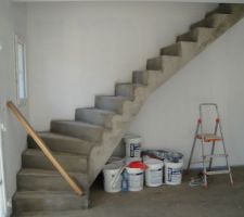 Lissage escalier béton