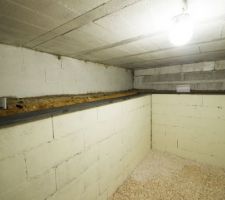 La cave, prête à accueillir les "blocs cellier" !